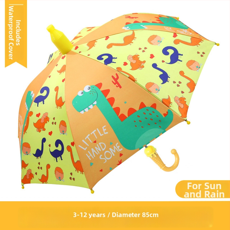Lastele mõeldud pikkade käepidemetega vihmavari, vinüül 210T kangas, UPF >50, 8 terasest ribad, manuaalne avamine ja sulgemine