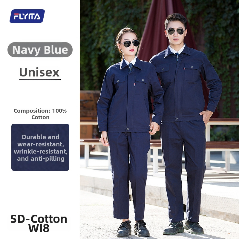 100% pamut munkaruha szett téli időszakra – nedvességelvezető, folt- és kopásálló, gyári műhelyhez, márka FLYITA