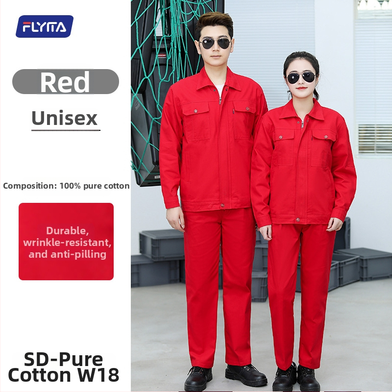 100% pamut munkaruha szett téli időszakra – nedvességelvezető, folt- és kopásálló, gyári műhelyhez, márka FLYITA