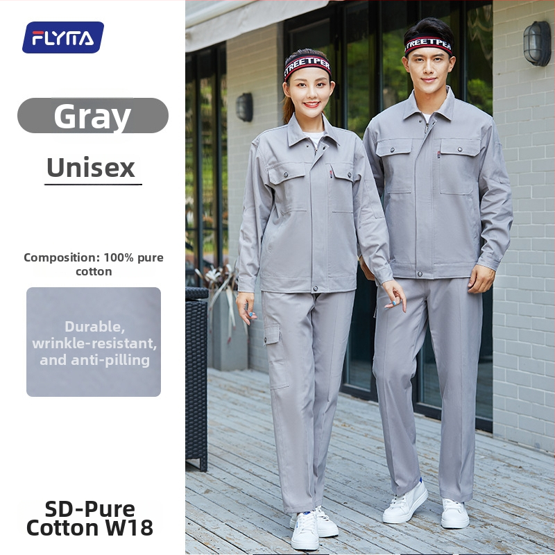 100% pamut munkaruha szett téli időszakra – nedvességelvezető, folt- és kopásálló, gyári műhelyhez, márka FLYITA