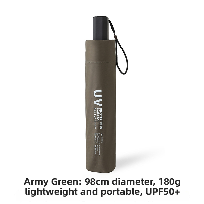 Süsinikkiust pliiatsikujuline päikesesirm, 6 ribad, kiudvardid, sulamivarre, UPF > 50