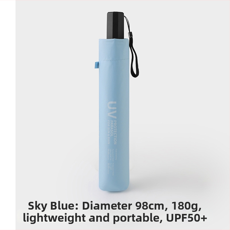 Süsinikkiust pliiatsikujuline päikesesirm, 6 ribad, kiudvardid, sulamivarre, UPF > 50