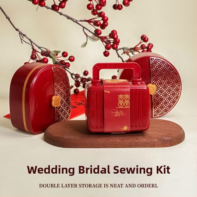 Булчинска кутия за шевни принадлежности – пластмасова, подаръчна опаковка, други сватбени консумативи, за сватба