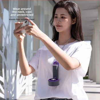 Kokkupandav kaasaskantav ventilaator, USB-laadimisega, 5-lapaga, brushless mootor, 1200-2000mAh aku, 3 kiirust, väga vaikselt