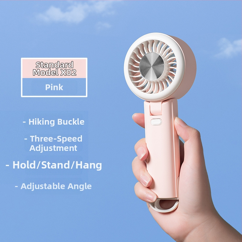 Kokkupandav kaasaskantav ventilaator, USB-laadimisega, 5-lapaga, brushless mootor, 1200-2000mAh aku, 3 kiirust, väga vaikselt