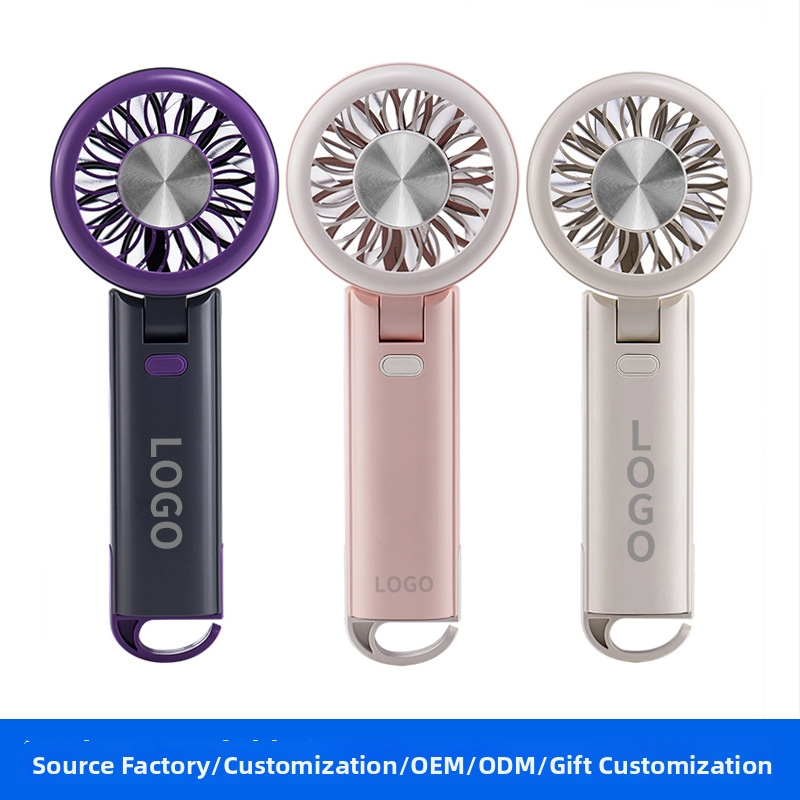 Kokkupandav kaasaskantav ventilaator, USB-laadimisega, 5-lapaga, brushless mootor, 1200-2000mAh aku, 3 kiirust, väga vaikselt