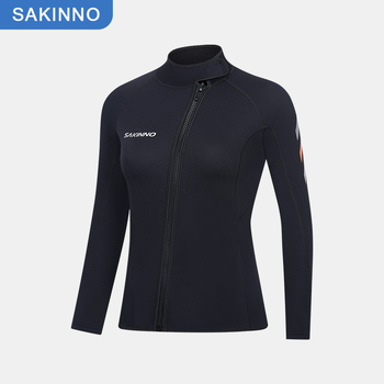 Unisex povandeninis viršus, šiltas SCR neoprenas su didelio elastingumo nailonu, ilgos rankovės, suaugusiems, visus metus