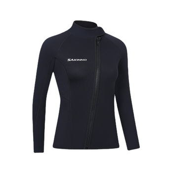 Unisex povandeninis viršus, šiltas SCR neoprenas su didelio elastingumo nailonu, ilgos rankovės, suaugusiems, visus metus