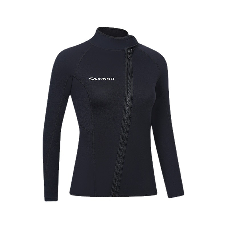 Unisex povandeninis viršus, šiltas SCR neoprenas su didelio elastingumo nailonu, ilgos rankovės, suaugusiems, visus metus
