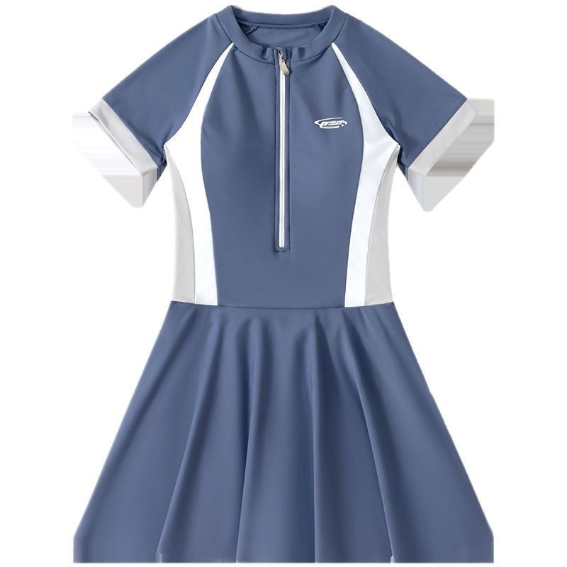 Naiste üheosaline ujumistrikoo seelikuga, konservatiivne disain, kiiresti kuivav, kõrge elastus, rinnahoidja padja ja teraseta toega