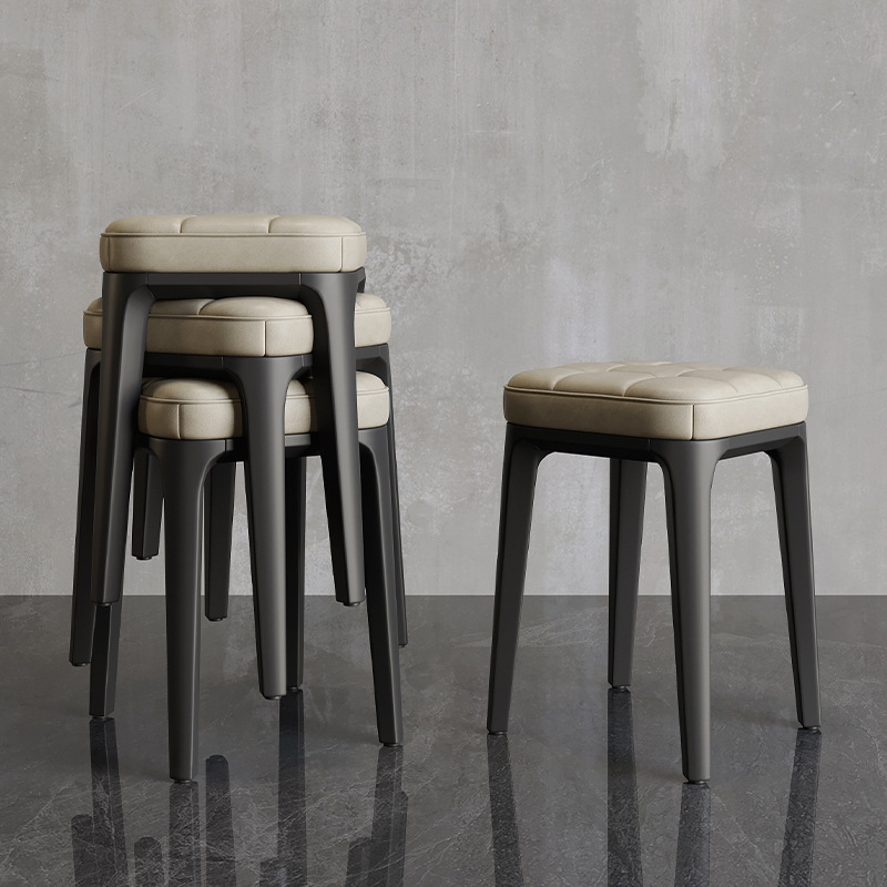 Doyimi Home 2600RBCD scaun din plastic – Stackable, îngroșat, cu tapițerie moale, design modern minimalist