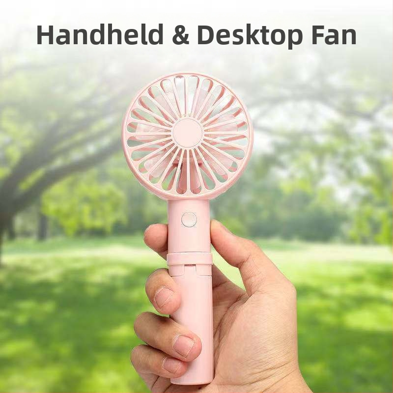 USB захранван ръчен вентилатор с триножник, 3 скорости, сгъваем, компактен мини вентилатор, безчетков мотор