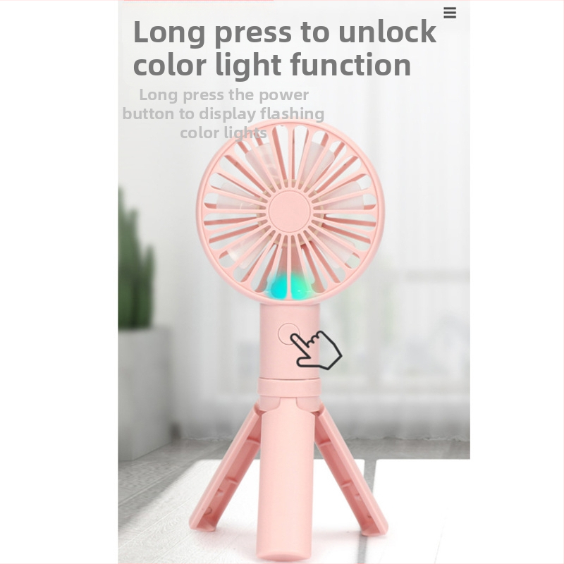 USB захранван ръчен вентилатор с триножник, 3 скорости, сгъваем, компактен мини вентилатор, безчетков мотор