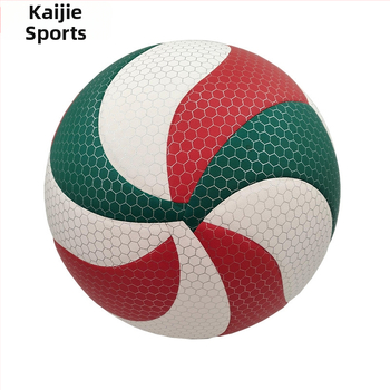 Volejbolo treniruočių kamuolys vidaus naudojimui, PU medžiaga, klijuojamas siuvimas, Shengguang, prekės kodas 2025-1