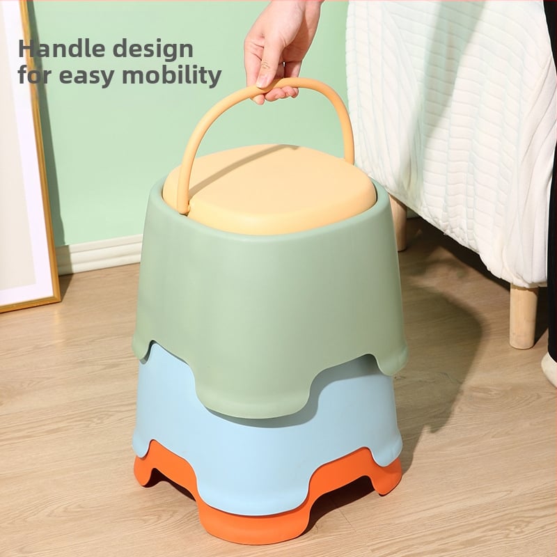 Rongxing plastmasinė taburetė, PP; kilmė Jieyang, Guangdong; nesulenkiama