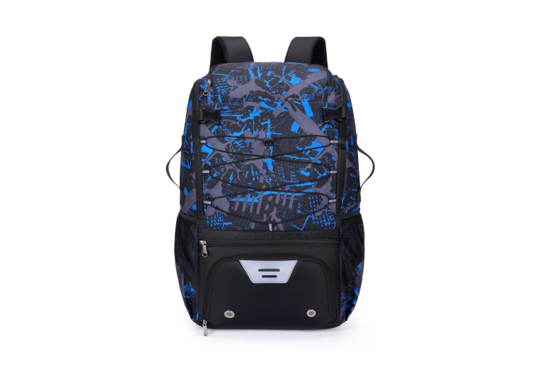 Rucsac sport Baseball cu model floral, material Oxford, impermeabil, rezistent la uzură, curele cu pernă de aer