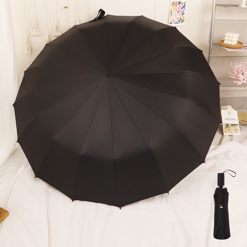 Skėtis – rankinis atidarymas, 16 šonkaulių, skirtas lietui ir saulei, vinilo audinys, UV apsauga UPF50+