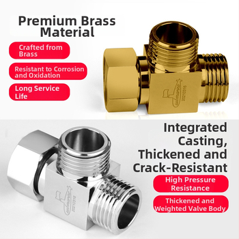 FH1 Vask kolm-tee ühendus pööratava paigaldusega, 1 sisend, 2 väljundit