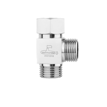 FH1 Vask kolm-tee ühendus pööratava paigaldusega, 1 sisend, 2 väljundit