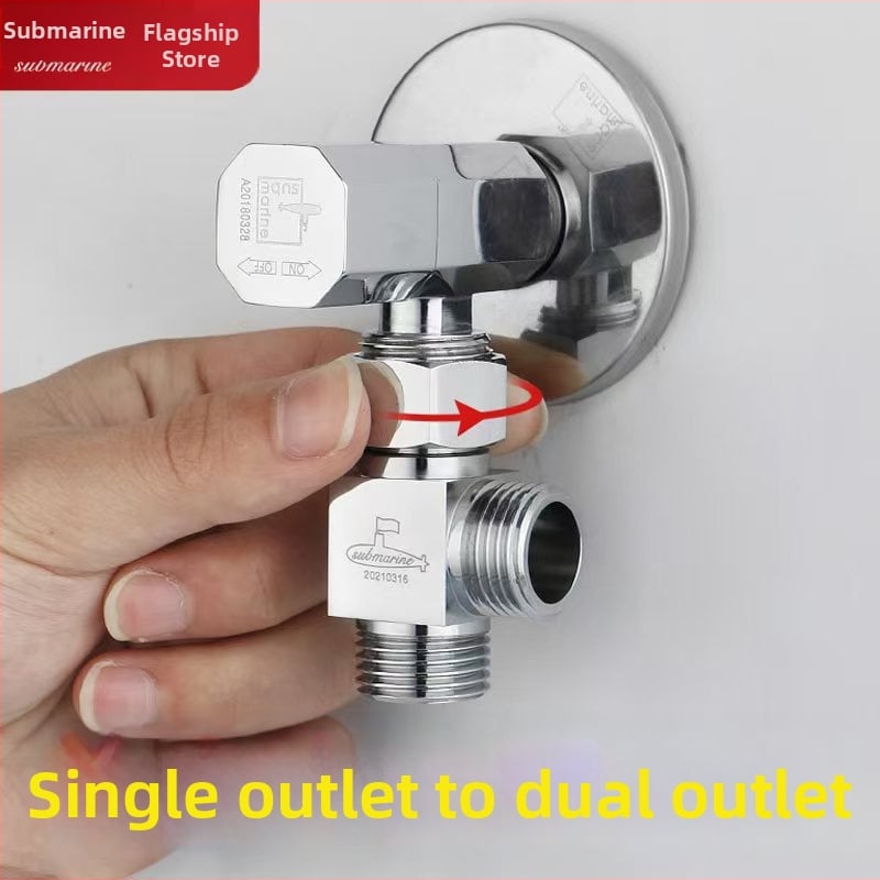 FH1 Vask kolm-tee ühendus pööratava paigaldusega, 1 sisend, 2 väljundit