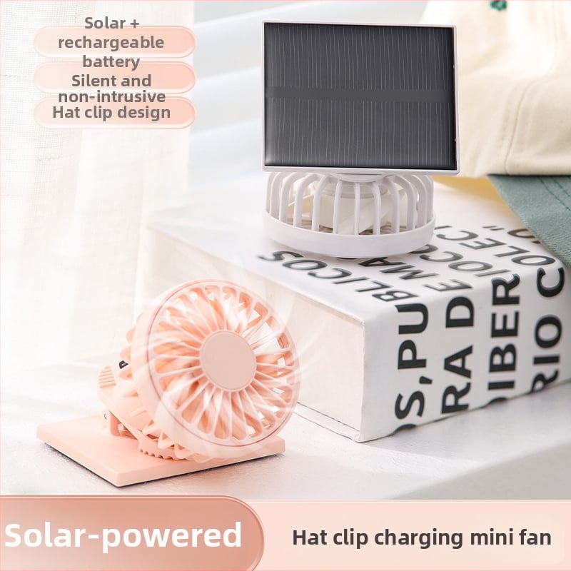 USB prenosný ventilátor s klipom, vstavaná batéria 300-500 mAh, 6 rýchlostí, hluk 45-50 dB, výdrž 3-6 h