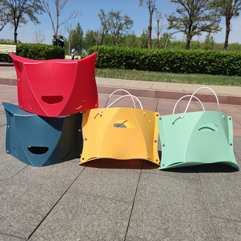 Taburet pliabil de depozitare cu șnur – utilizare în exterior, portabil, pentru camping și pescuit, din plastic, sarcină 120 kg