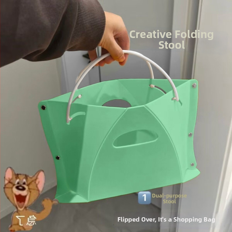 Sulankstoma saugyklos kėdė su prisirišimo virve – lauko naudojimui, lengvai nešiojama, kelionėms ir žvejybai, plastikas, 120 kg apkrova