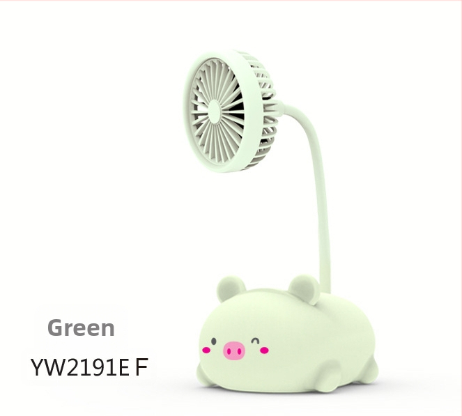 Stalo ventiliatorius su mielu karikatūrų dizainu – ABS medžiaga, pasukamas, daugiafunkcinis, tylus