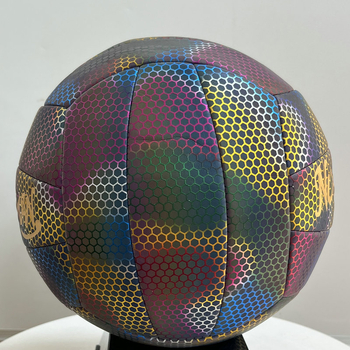 Šviesą atspindintis voleibolis – Norman PU, mašininis siuvimas, logotipas spaudintas, apdorojimo pritaikymas