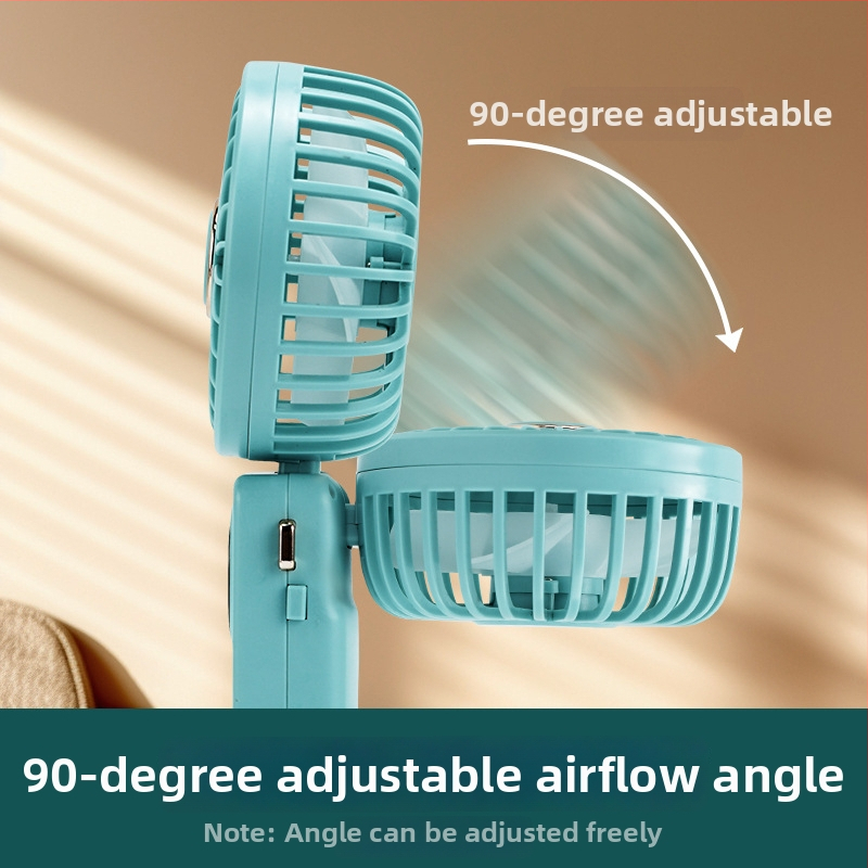 USB ručný ventilátor s inteligentným digitálnym displejom, vstavaná batéria 1000–1200mAh, brushless motor, 5 rýchlostí, doba chodu 3–6 h