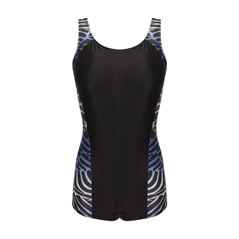 Moterų viengubas maudymosi kostiumėlis – sportinis stilius, atvira nugara, su krūties pagalvėle, poliesteris, įdėtas poliesteris (81–90%)