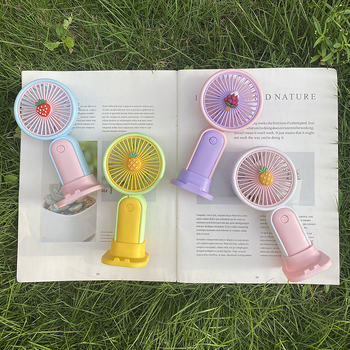 Държач за телефон със USB вентилатор (вградена батерия 100–300 mAh, безчетков мотор, 5 лопатки, 1 скорост)