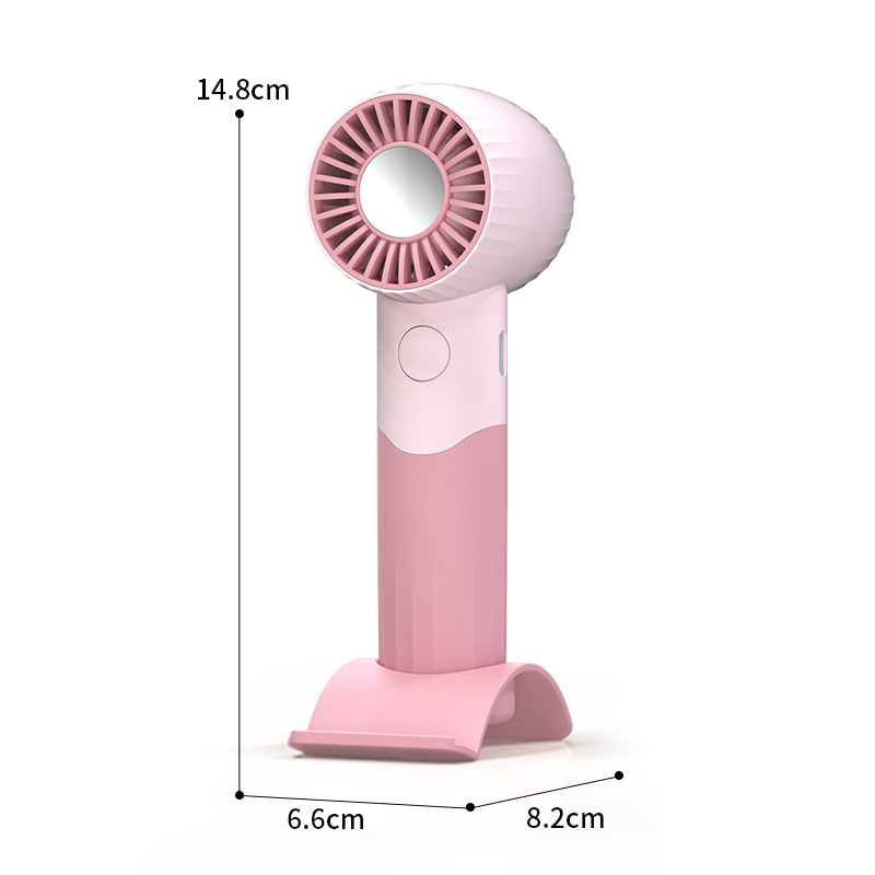 Преносим USB настолен вентилатор за бюро с APP управление, 3 скорости, вградена батерия, шум 36–45 dB
