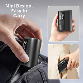 Belainė mini daugiafunkcinė kamuolių pompa (krepšinis, futbolas, tinklinis) — skaitmeninis ekranas, 25 L/min srautas, 2600 mAh baterija, daugiau nei 20 min veikimo laikas, itin greitas įpumpavimas