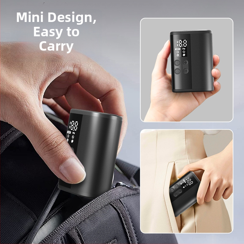 Juhtmevaba mini mitmefunktsiooniline pallipump korvpallile, jalgpallile ja võrkpallile — digitaalne ekraan, 25 L/min, 2600 mAh aku, üle 20 minuti tööaeg, äärmiselt kiire täitmine