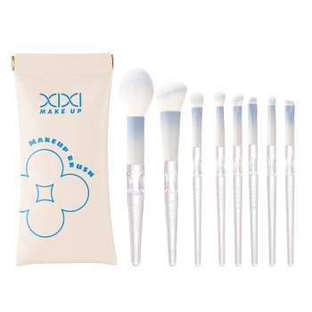 Комплект четки за грим, 8 броя, фин текстура, меко усещане, преносим, за начинаещи