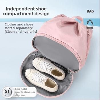 Športový batoh s priehradkou na suché/mokré veci, plátený materiál, nepremokavý, ultra ľahký, podšívka z nylonu, pre vonkajšie športy