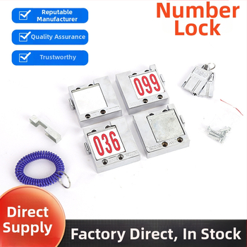 Numbrilukk kappide ja riidekappide jaoks — tsingisulam, kaasaegne minimalistlik disain