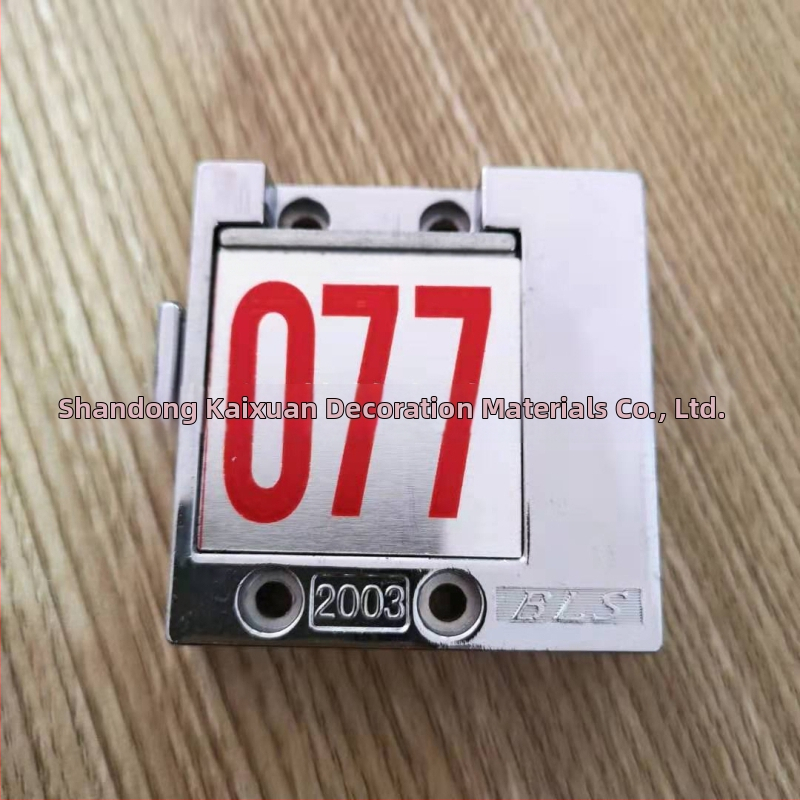 Numbrilukk kappide ja riidekappide jaoks — tsingisulam, kaasaegne minimalistlik disain