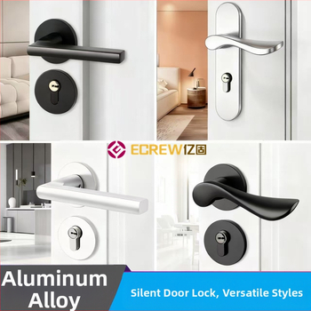 Hálószoba ajtózár, Split modell, alumínium ötvözet, halk kilincs, modern minimalist stílus