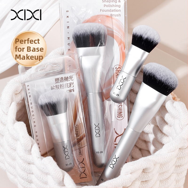 Xixi aluskreemipintsel, 1 tk, alumiiniumist käepide, pakendatud kotikeses, pehmed karvad, kaasaskantav