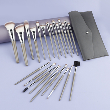 Meigiharjade komplekt – 23 tk, silmavarju harjad, sünteetilised karvad, plastist käepidemed, pikk käepide