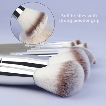 Meigiharjade komplekt – 23 tk, silmavarju harjad, sünteetilised karvad, plastist käepidemed, pikk käepide