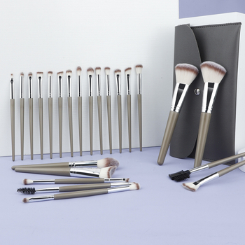 Meigiharjade komplekt – 23 tk, silmavarju harjad, sünteetilised karvad, plastist käepidemed, pikk käepide