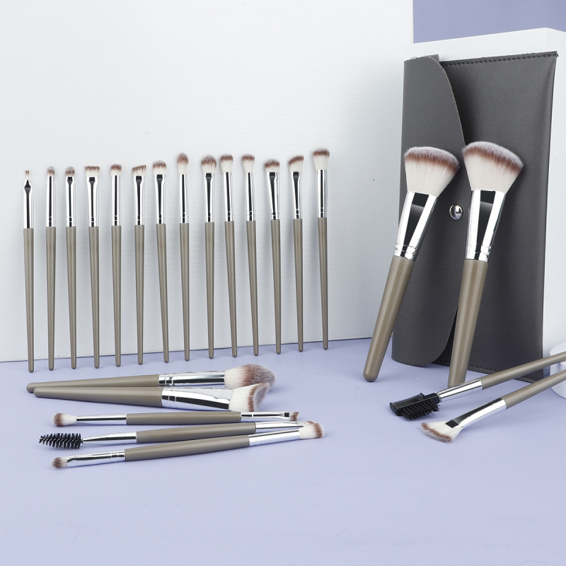 Meigiharjade komplekt – 23 tk, silmavarju harjad, sünteetilised karvad, plastist käepidemed, pikk käepide