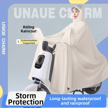 Elektriliste sõidukite vihmamantel poncho, PVC kangas, paksus 0,15 mm, täiskasvanutele, taaskasutatav