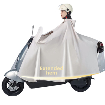 Elektriliste sõidukite vihmamantel poncho, PVC kangas, paksus 0,15 mm, täiskasvanutele, taaskasutatav
