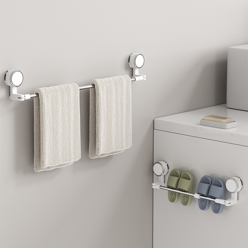 Prísavný vešiak na uteráky, rozťahovací, otočný, bez vŕtania, do kúpeľne, plastový