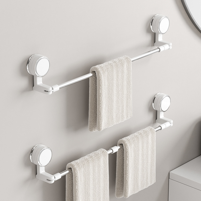 Prísavný vešiak na uteráky, rozťahovací, otočný, bez vŕtania, do kúpeľne, plastový