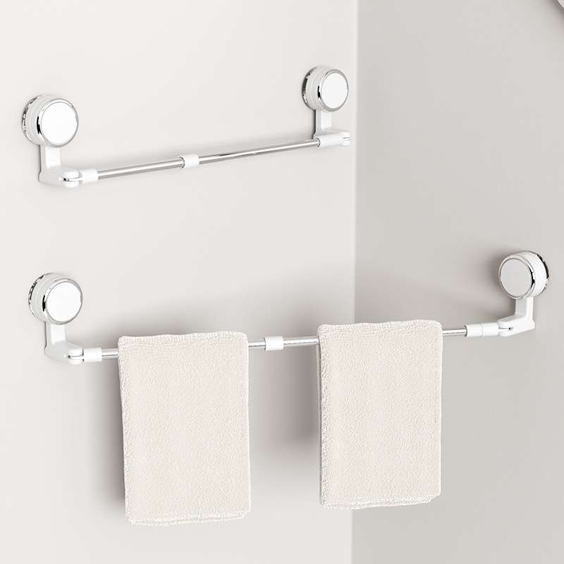 Prísavný vešiak na uteráky, rozťahovací, otočný, bez vŕtania, do kúpeľne, plastový